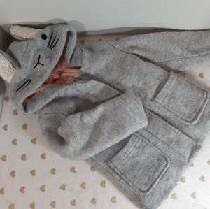 🔥3/$70 🎉HP🎉Cat & Jack Kids Rabbit Hooded Pea Coat